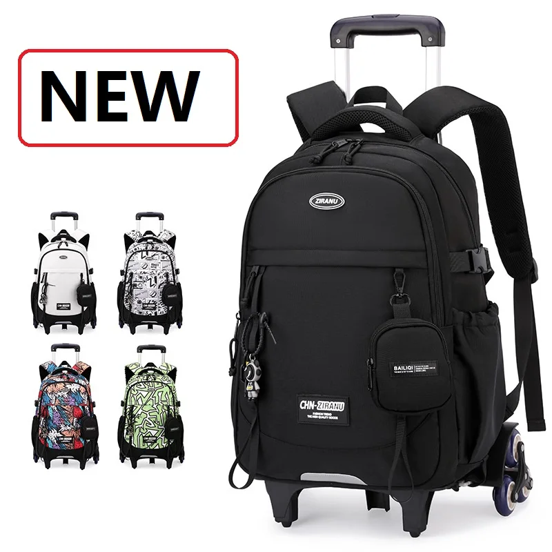 

Rolling Backpack with Wheels Mochilas De Colegio Kids Plecak Damski Trolley School Bags for Girls Wheeled Bookbag Roller Bagpack