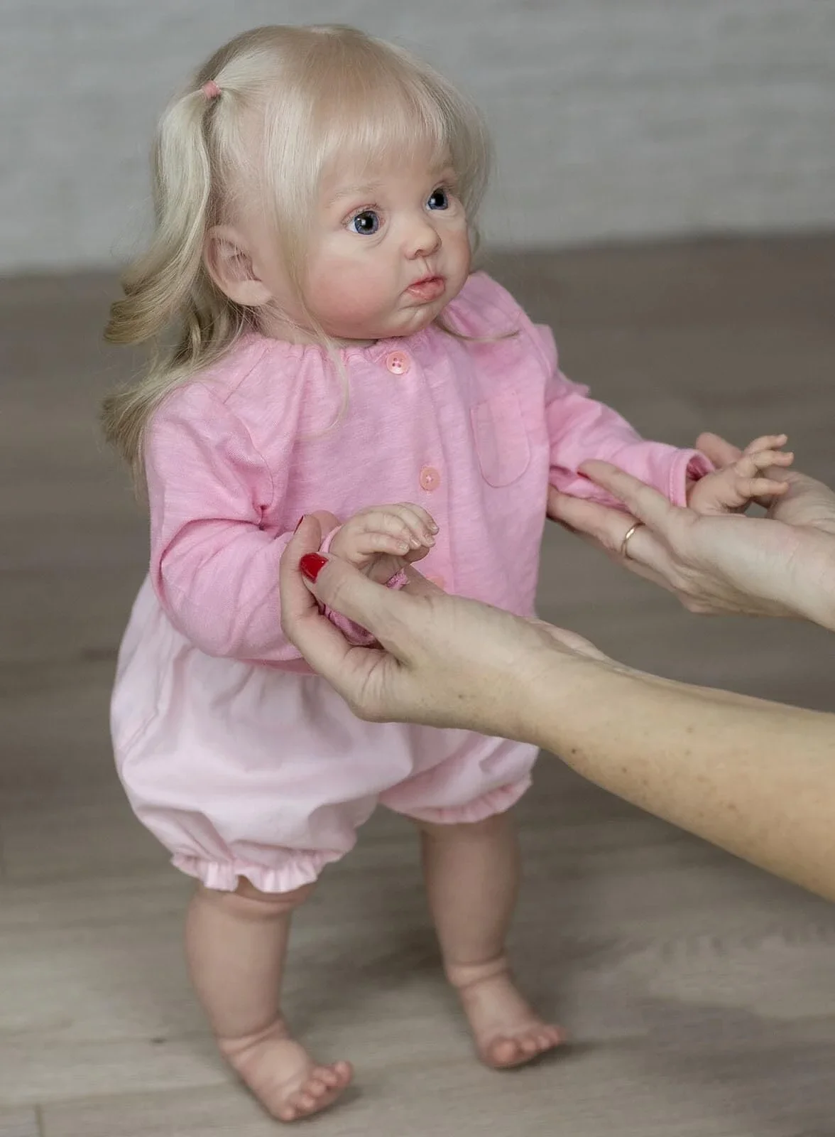 NPK 24'' Huge Baby Collectible Reborn Toddler   Lifelike Soft Touch 3D Skin Visible Veins Art Doll