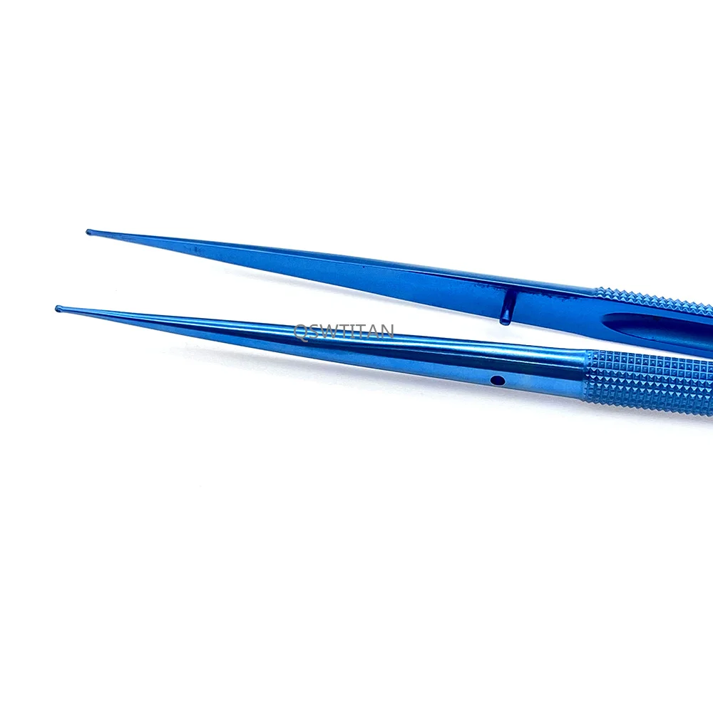 คีมหลอดเลือดไทเทเนียมด้ามจับกลม1.0มม. เครื่องมือผ่าตัดขนาดเล็ก