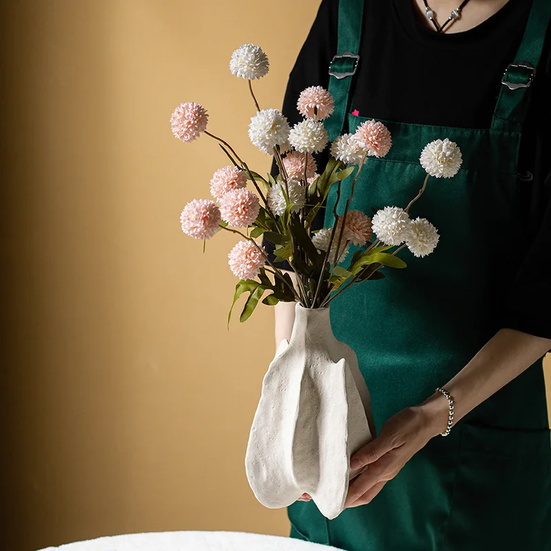 كابيرون-إناء سيراميك تجريدي شمالي ، قطعة مركزية حديثة ، ديكور منزلي ، غرفة معيشة ، ديكور طاولة ، ملحقات حمام