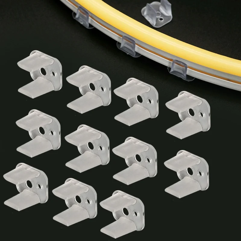 50/100PCS LED Strip Clips Connector for Fixing 2835 Neon Light 6*12mm 8*16mm Plastic Buckle Flexible Ribbon Tape Accessories