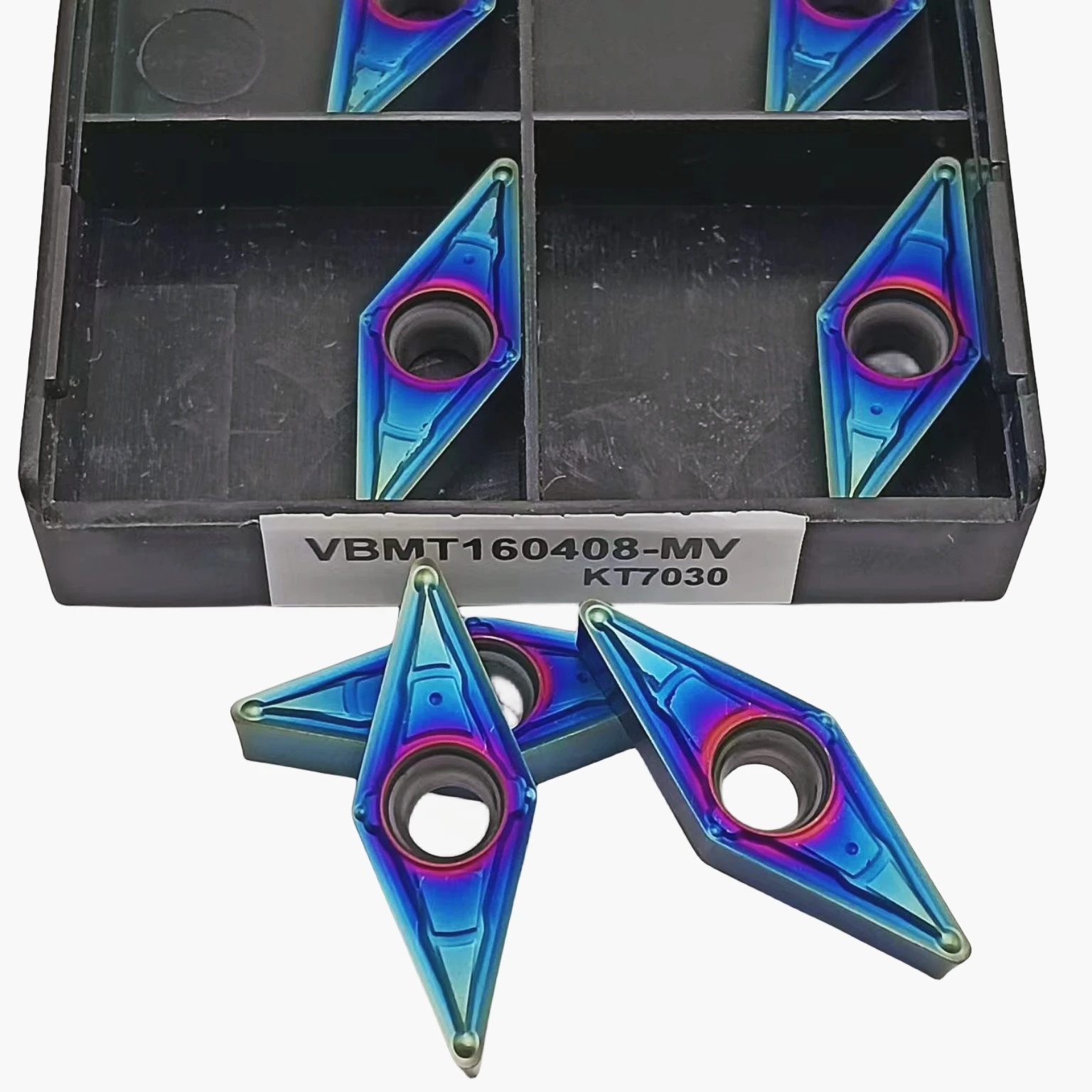 Hoja de torneado de carburatore CNC, VBMT160404-MV, VBMT160408-MV, KT7030 VBMT160404-MV para acero inoxidable