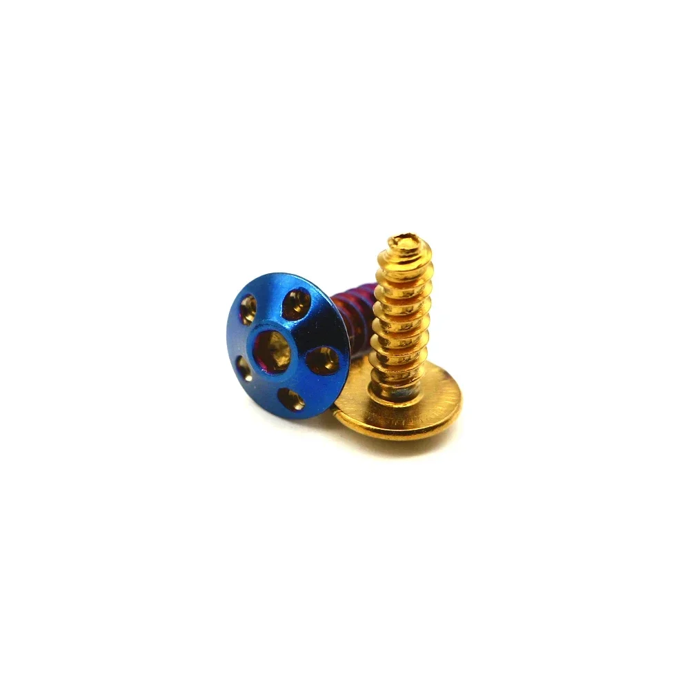 M5x15 10pc/lot Motorcycle Self-tapping Screws Stainless Steel Motorcycle Gold Plating Motorbike Motor Bicycle Screw