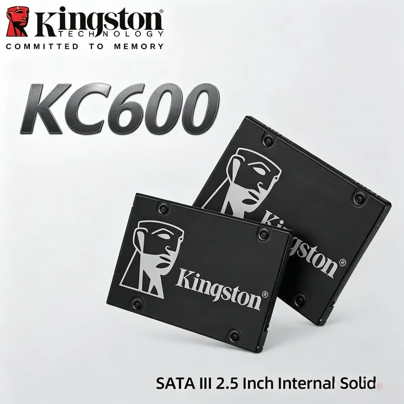 Kingston KC600 2.5" SATA 3 Solid State Drive 1TB 2TB Max 550MB/s Read Low Vibration Shockproof Internal SSD For Laptop Desktop