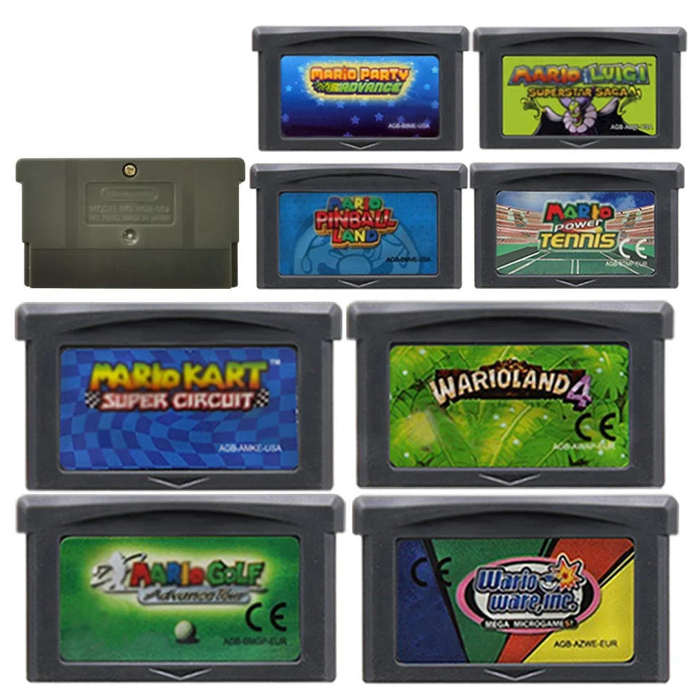 GBA Mario Game Cartridge 32 Bit Video Game Console Card Super Mario Advance Super Mario Bros Mario Kart for GBA