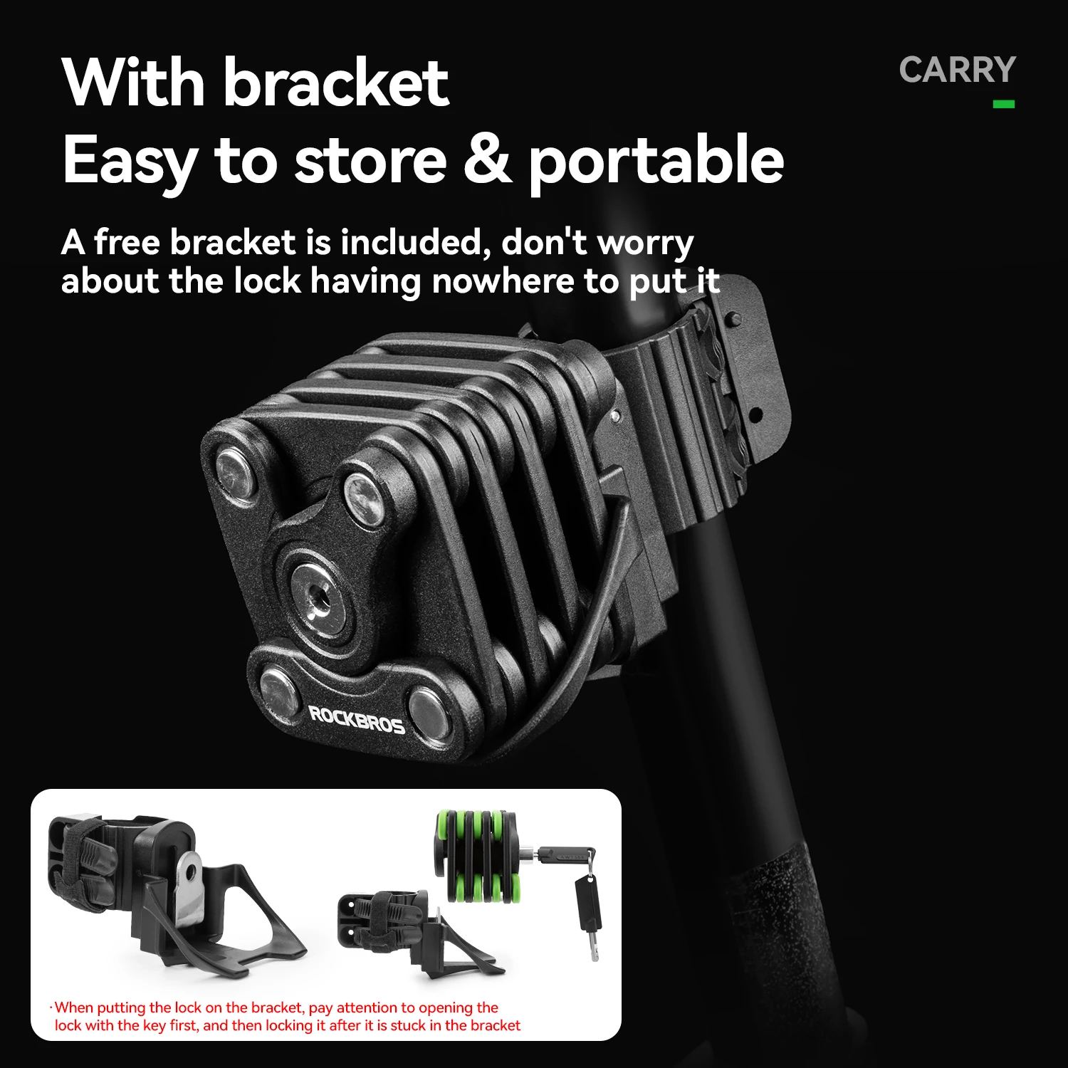 

ROCKBROS Foldable Bicycle Security Anti-theft Cycling Lock MTB Road Bike Thickened Rustproof Bike Lock Cycling Chain Lock