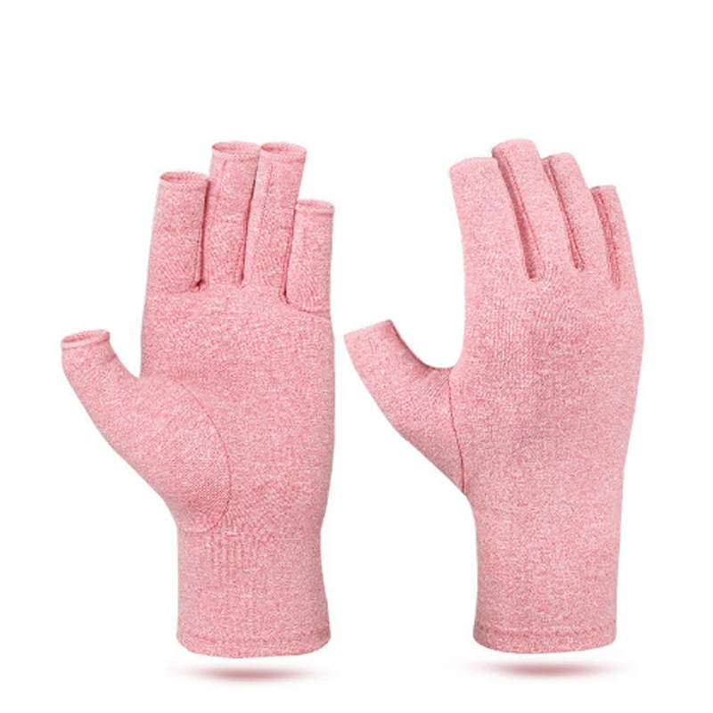 Off-the-shelf Cross Border Fitness Sports Hemp Grey Half Knuckle Gloves Sports Rehabilitation Glue Non-slip Pressure Gloves