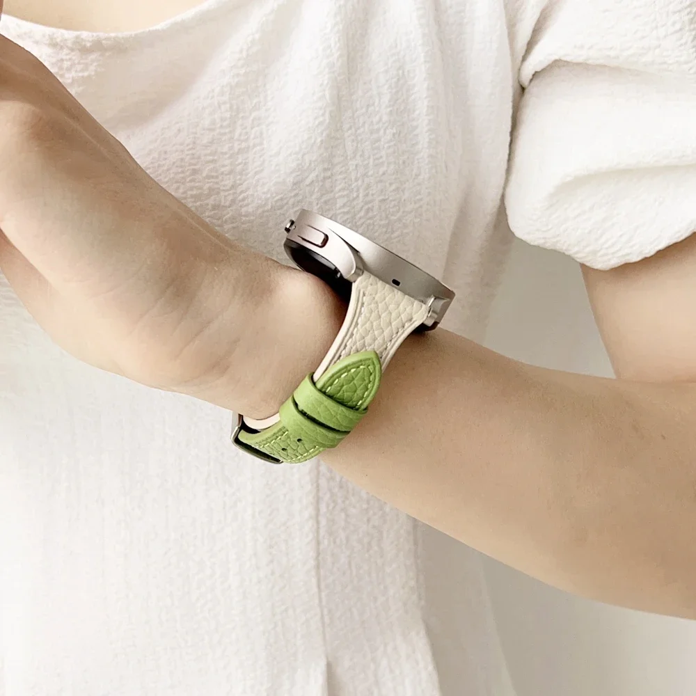 Fashion Strap band For Samsung Galaxy Watch 7 FE 5 Pro 4 6 classic 44mm 40mm sport bracelet correa leather loop