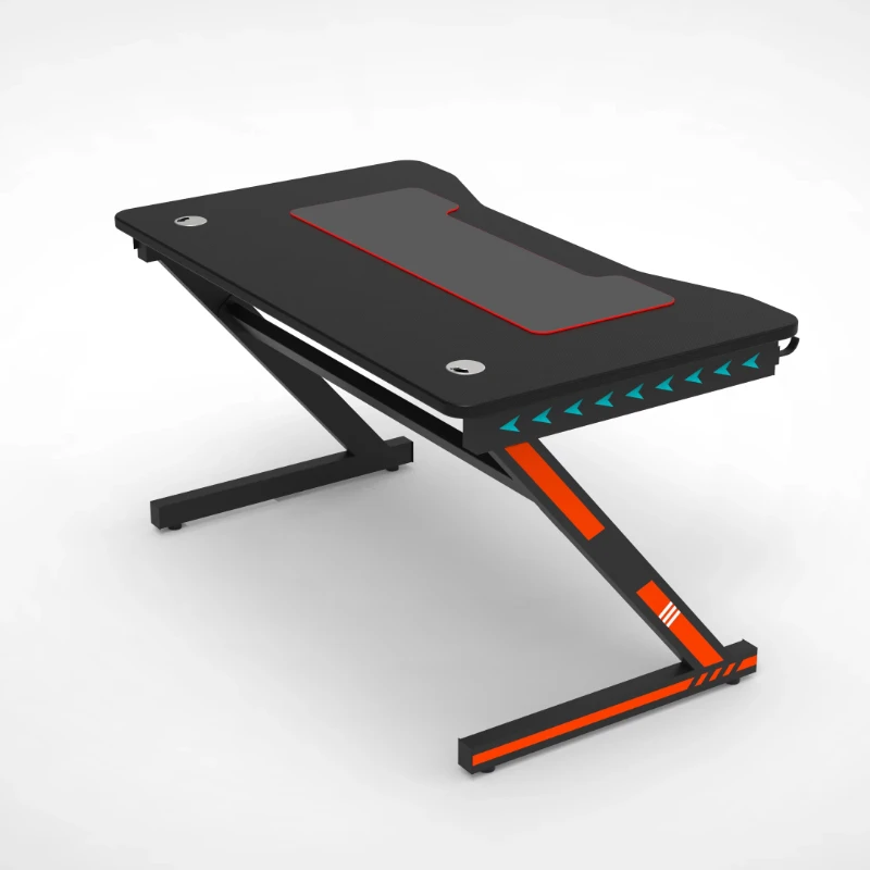 Hot sales Factory Custom Led Light Office Computer Table Picture Black RGB Cheap Gaming Desk Corner Computer Desk for Gaming PC view 5