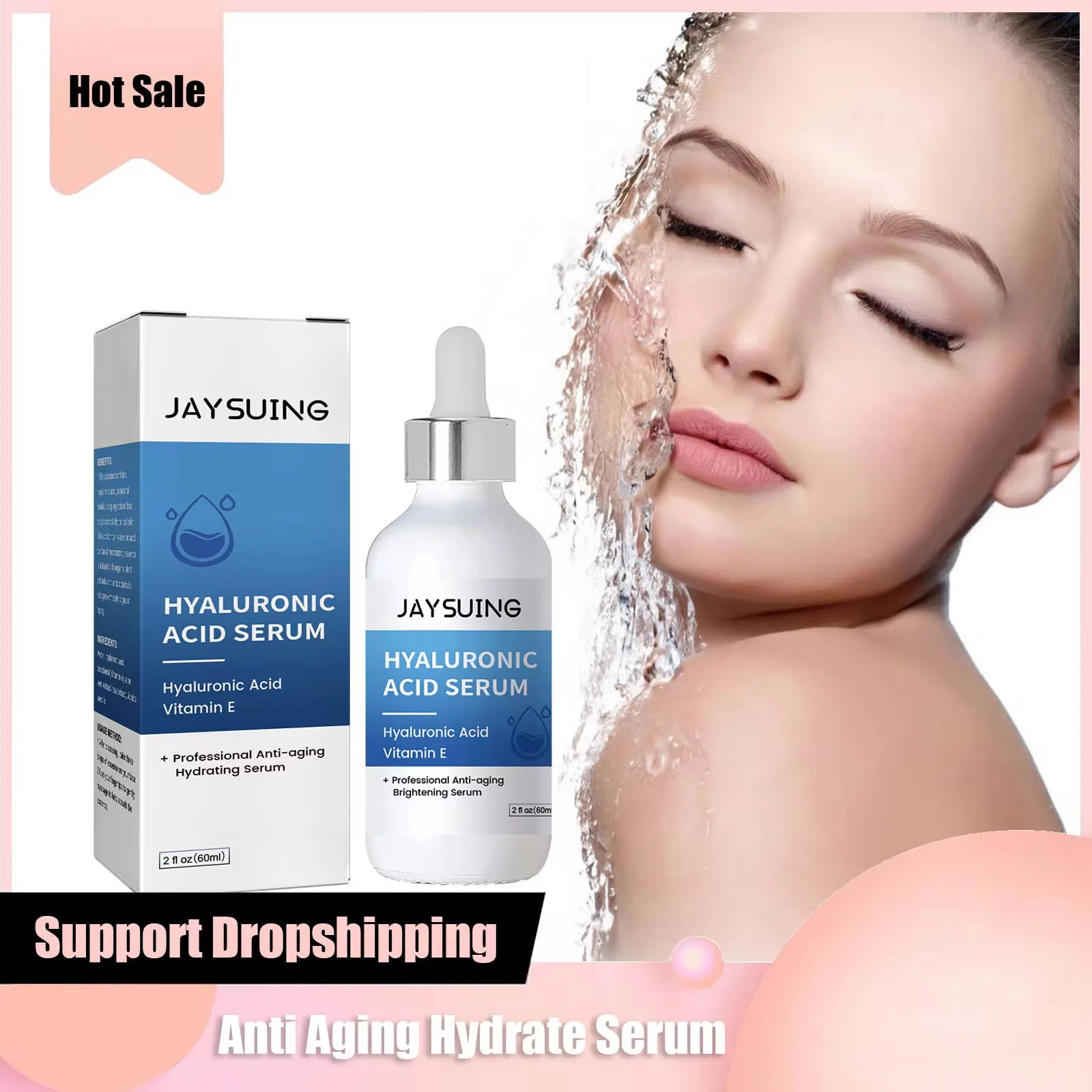 Anti Ag-ing Essence Ordinary Hyaluronic Acid Serum for Face Anti Wrinkle Ac-ne Treat-ment Hydrating Moisturizing Lift Skin Care