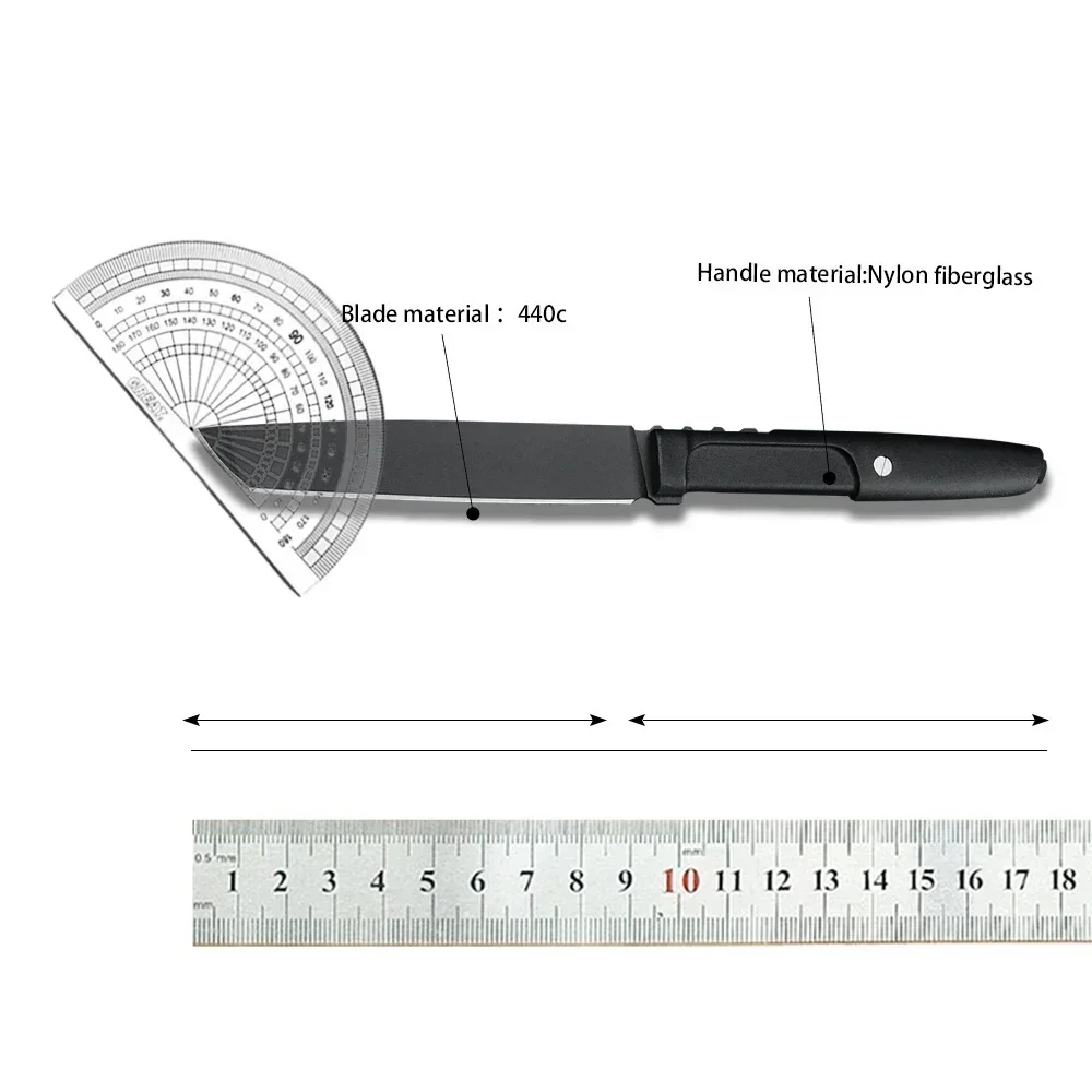 مامبا التكتيكية مستقيم السكاكين شفرة مثبتة سكين 440C الصلب ألياف النايلون مقبض EDC في الهواء الطلق الصيد بقاء أدوات التخييم