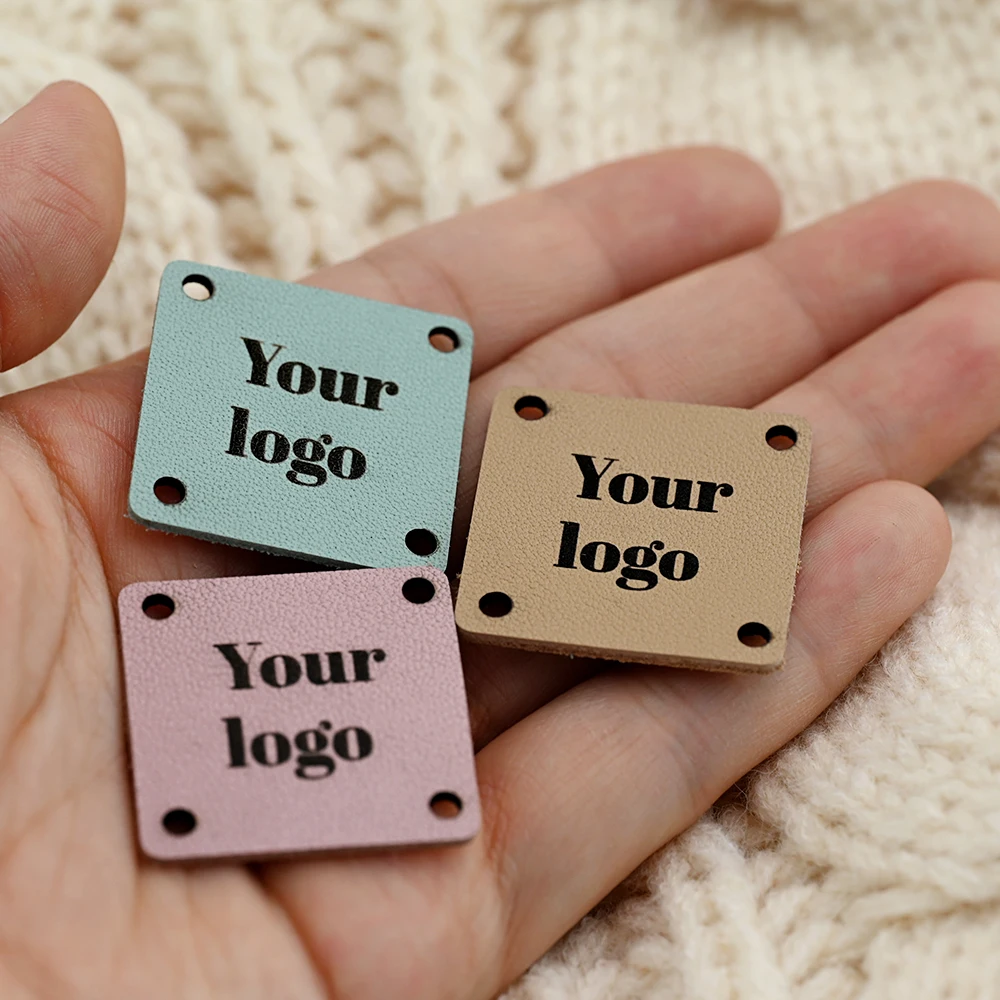 

Custom Leather Tags, Laser Engraved 30x30mm 1mm Eco-Friendly Leather for DIY Crafts, Clothing & Gift Decoration