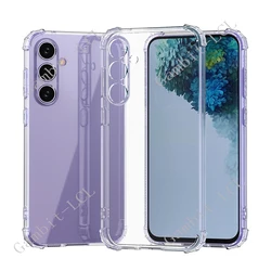 삼성 갤럭시 S24 + SM-S721B SM-S926B 낙하 방지 케이스, 부드러운 실리콘 TPU 오리지널 충격 방지 후면 커버, 삼성 S24 FE용