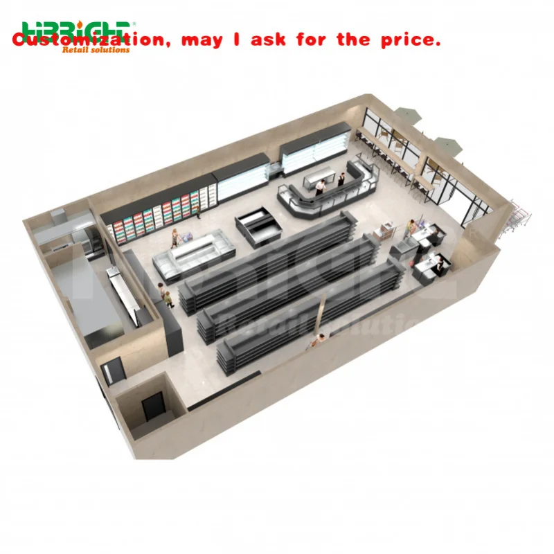 Custom.Supermarket Hypermarket الراحة البقالة التجزئة معدات متجر المواد الغذائية الخضار