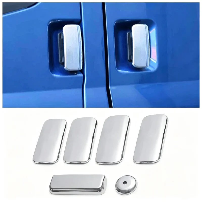 5pcs Motorhome Door Handle Cover Chrome 4 Door For Ford Transit Mk6 Mk7 2000-2014 Door Trim Door Handle Protection Accessories