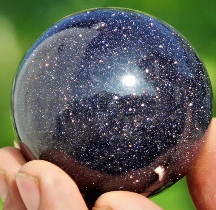1pc Polished Blue sandstone Sphere - Gifts for family and friends, Gift for Crystal Collectors, Halloween and Thanksgiving gifts