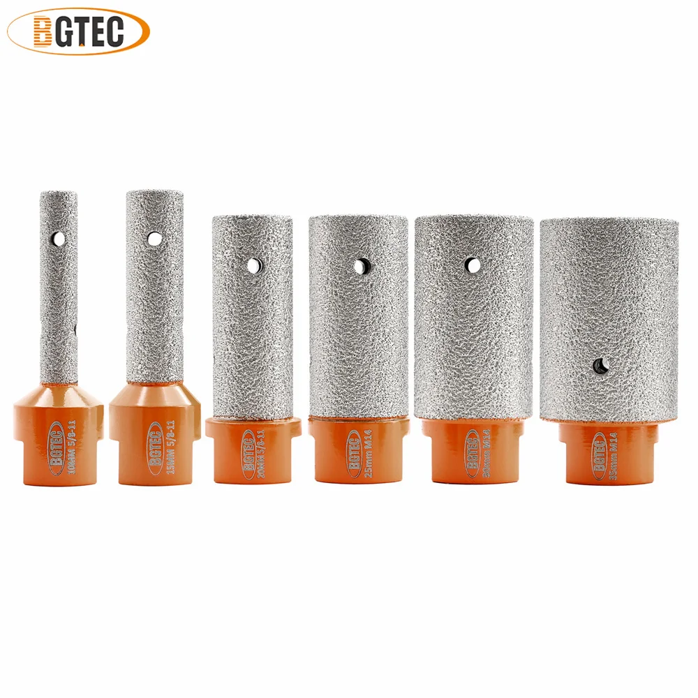 

BGTEC 1/2pcs 10-35mm Diamond Milling Bits Polishing Tile Marble Granite Porcelain Ceramic Quartz Finger Bits Hole Opener Crowns