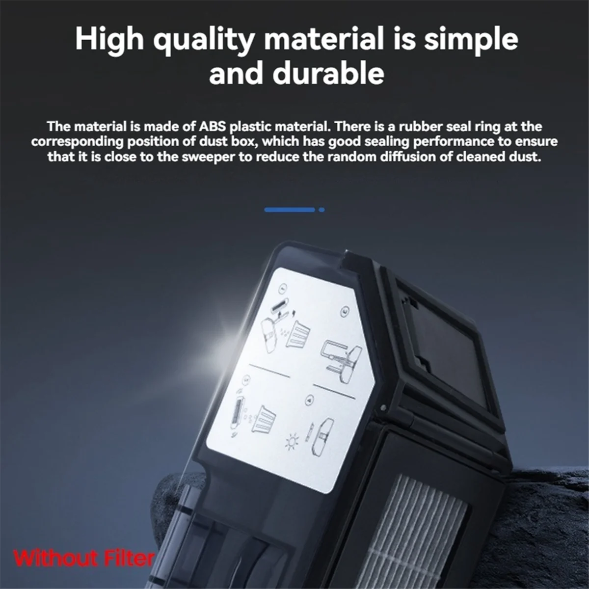 صندوق غبار لملحقات المكنسة الكهربائية الروبوتية Ecovacs Deebot T50 PRO قطع غيار صندوق غبار القمامة