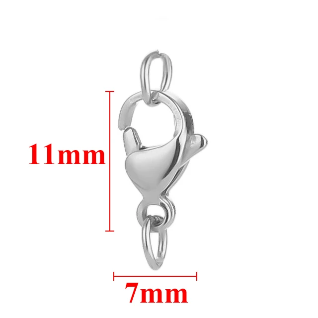25 Stuks Rvs Kreeft Sluitingen Ringetjes Haken Connector Armband Ketting Kettingen DIY Sieraden Maken Bevindingen Levert
