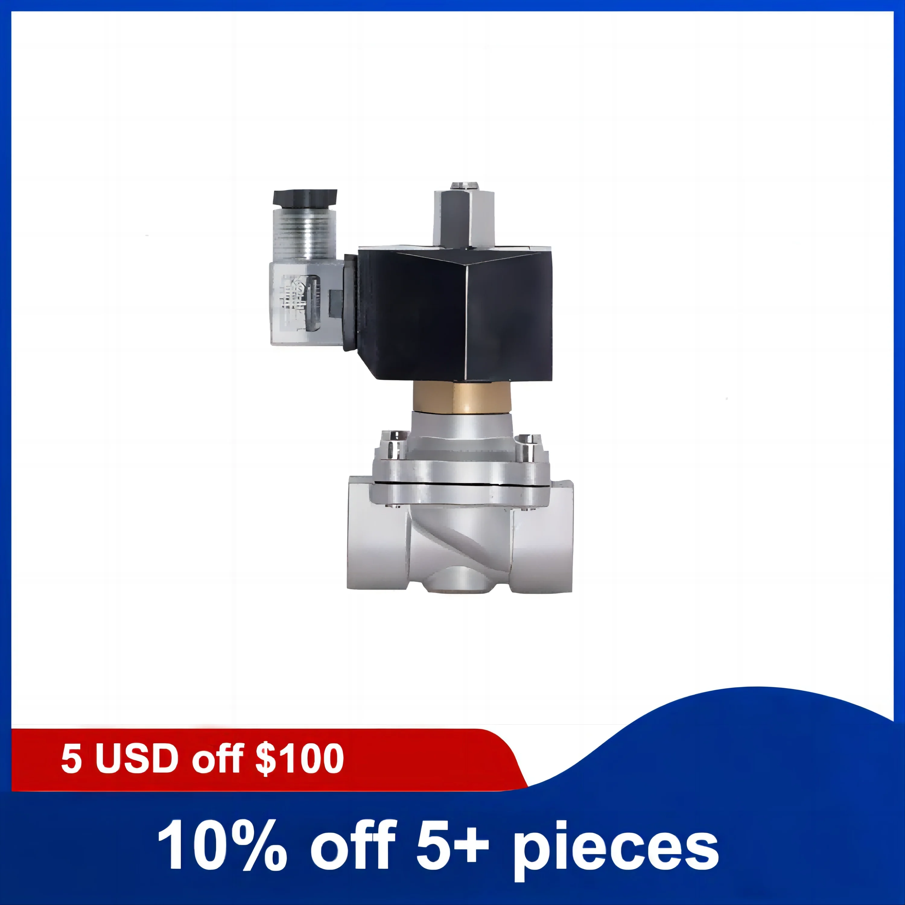 

3/8'' Stainless Steel Normally Open Solenoid Valve 220V 12V24V Solenoid Valve With LED Light