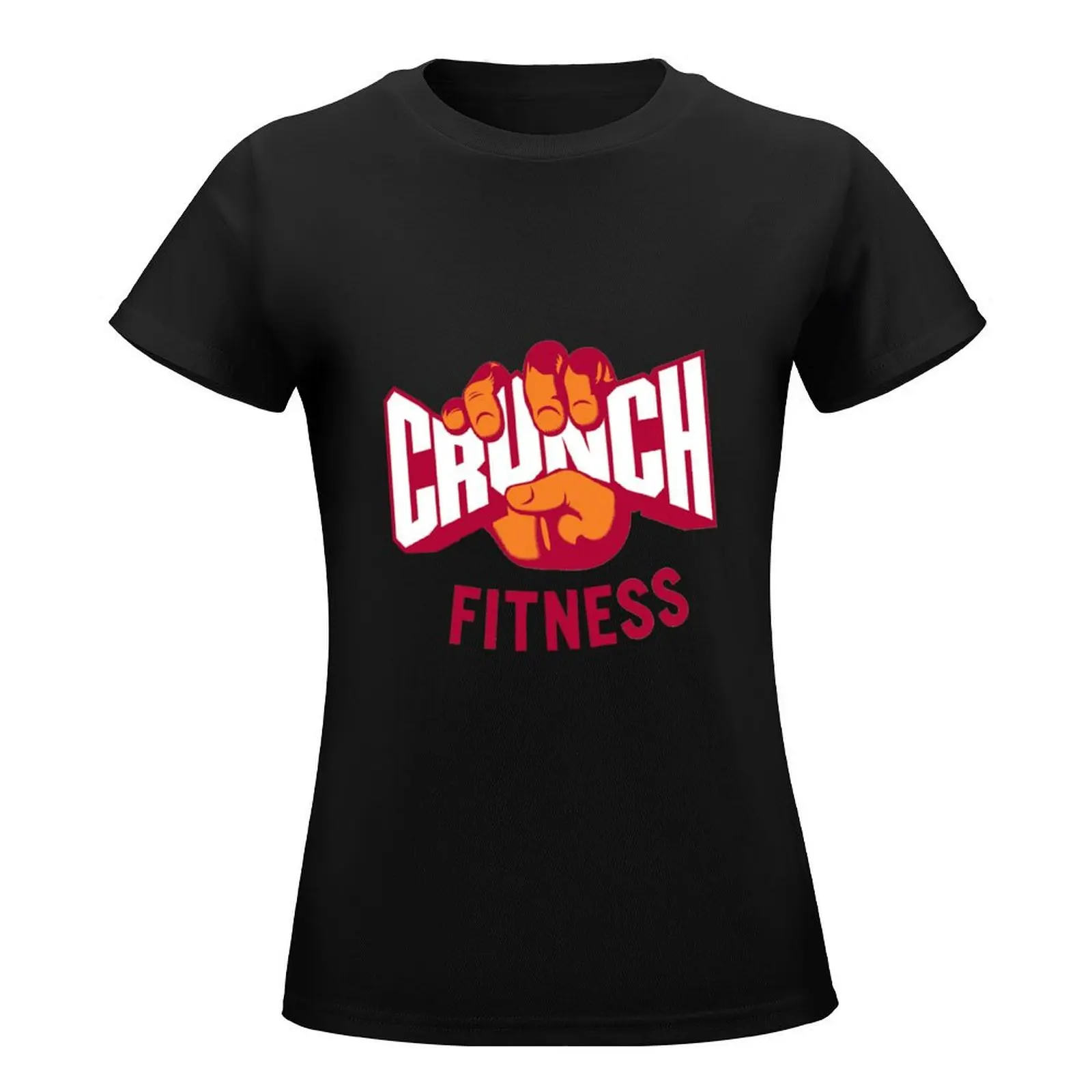 Attractive Crunch Fitness Logo T-Shirt Short sleeve tee Aesthetic clothing Womens graphic t shirts