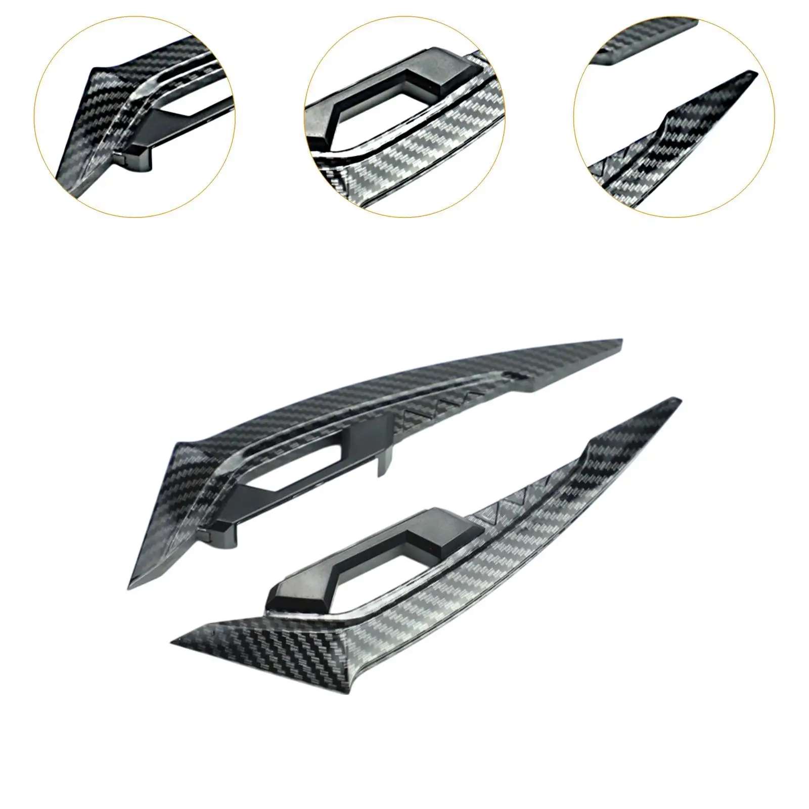 2 Pieces Motorcycle Winglets Front Fairing Winglets Easy Installation Lightweight Air Deflector Wing for Electric Bikes