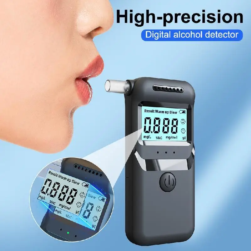 Portable Digital Alcohol Breath Tester High Accurate Breathalyzer With LCD Display Drunk Driving Analyzer Car Electronics