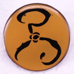 Cthulhu Mythos The Yellow Sign Badge Enamel Pin Brooch Jewelry Backpack Decorate Gift