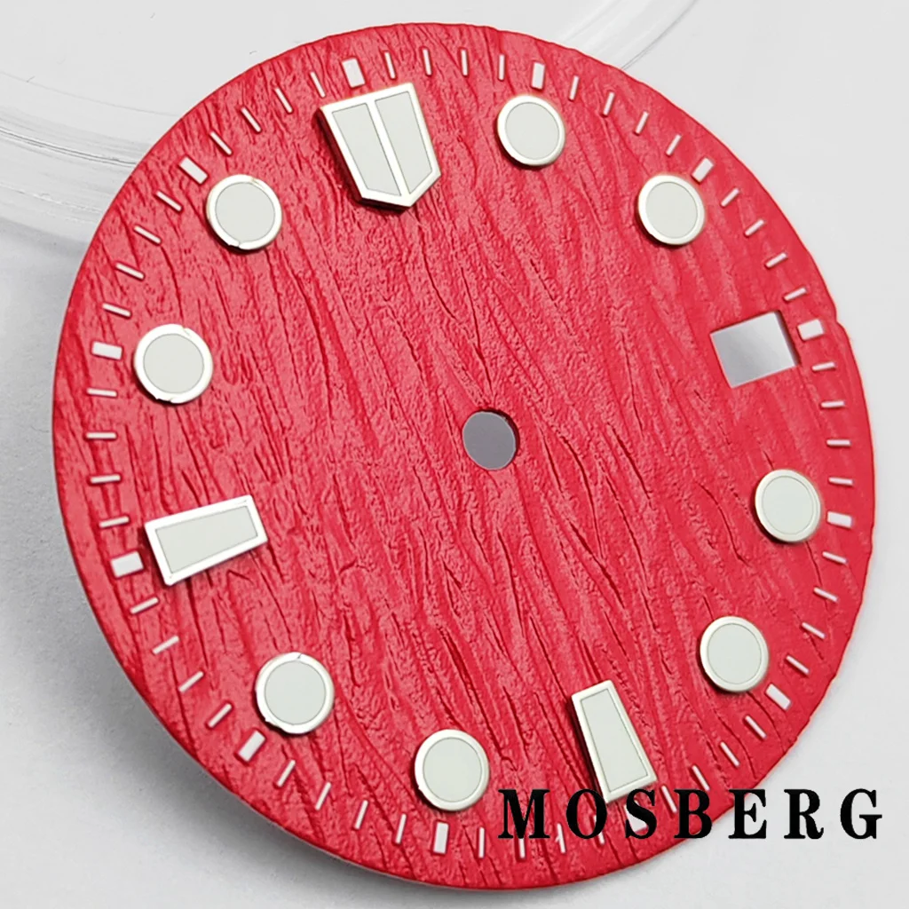 قرص ساعة 28.5 ملم لـ NH34 NH35 NH35A مع نافذة التاريخ وجوه ساعة مضيئة تناسب الساعة 3.0 3.8 حركة أوتوماتيكية