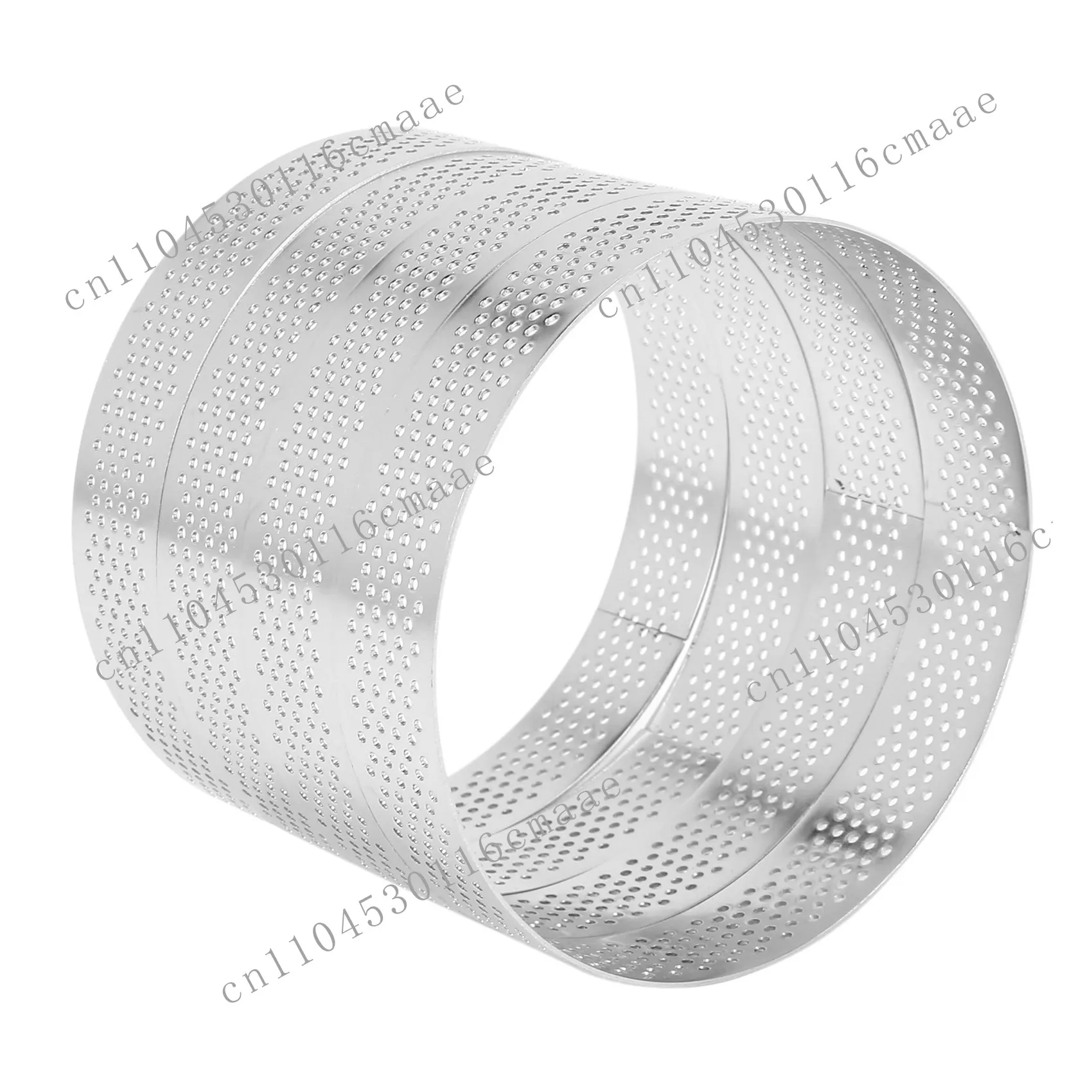 NEW 20Pcs Circular Porous Tart Ring Bottom Tower Pie Mould Baking Tools Heat-Resistant Perforated Cake Mousse Ring,10Cm-B61B