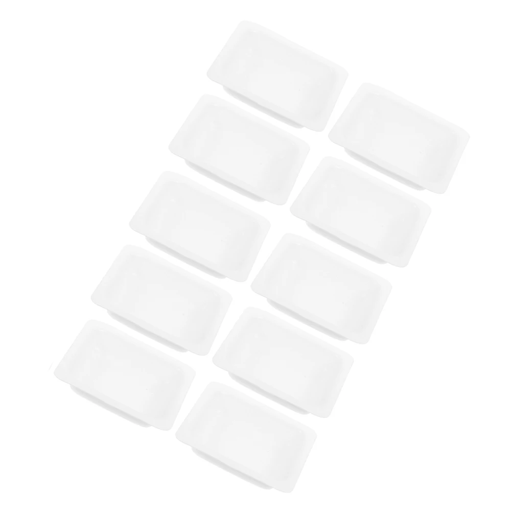 

10pcs Weighing Tray Plastic Lab Equipment Measuring Boats Sample Plates Stackable Storage Trays Powder Liquid Teaching