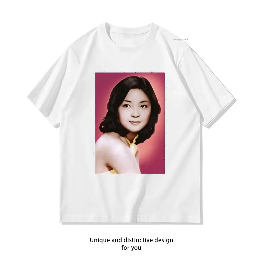 Teresa Teng T-shirt woman man Casual cotton printed t shirts Adult Breathable Comfortable O-neck ropa de hombre