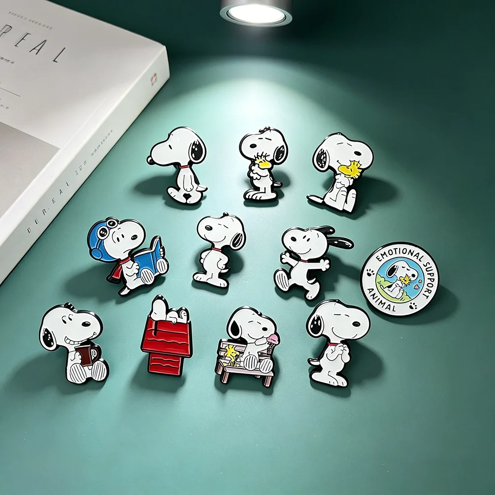 11pcs Anime Dog Brooches Enamel Pins Cartoon Lapel Badges for Backpack Bag Hat Leather Jackets Jewelry Decoration Gift Set