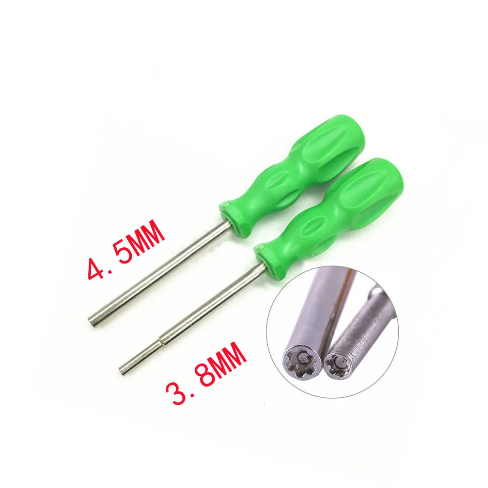 Destornillador de seguridad de 3,8mm + 4,5mm, broca de juego para NGC/ NES /N64 /SNES, verde y naranja