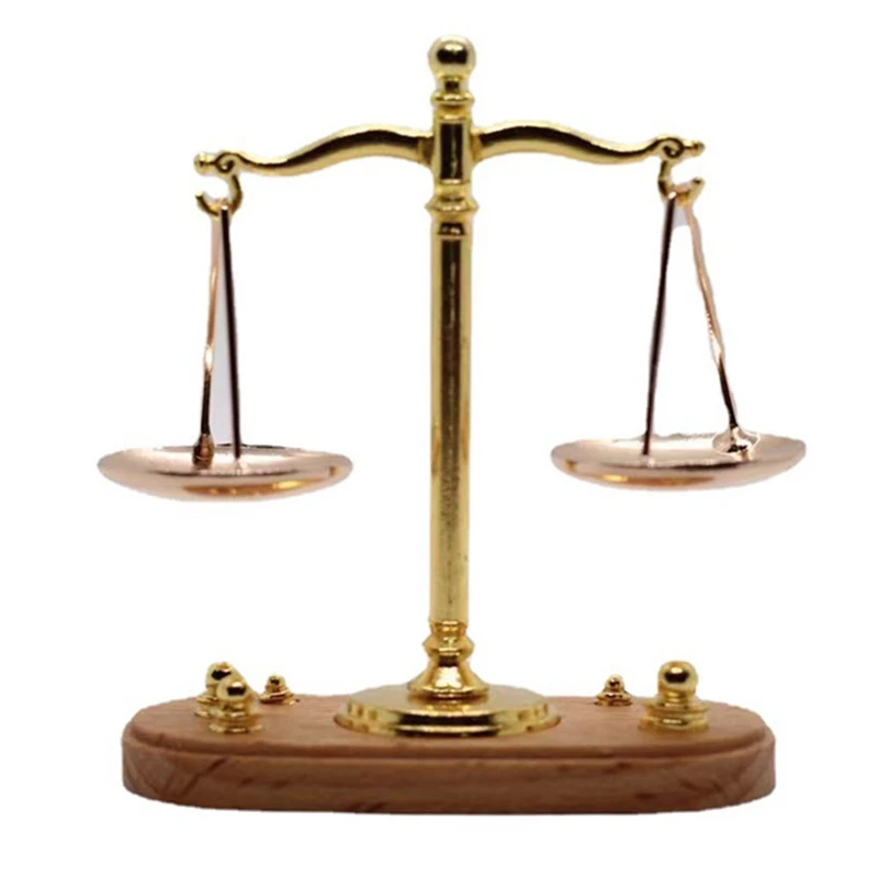 1 Piece Vintage Balance Scales Ornament As Shown Zinc Alloy Metal Antique Justice Scale Model Home Office Desktop Decoration