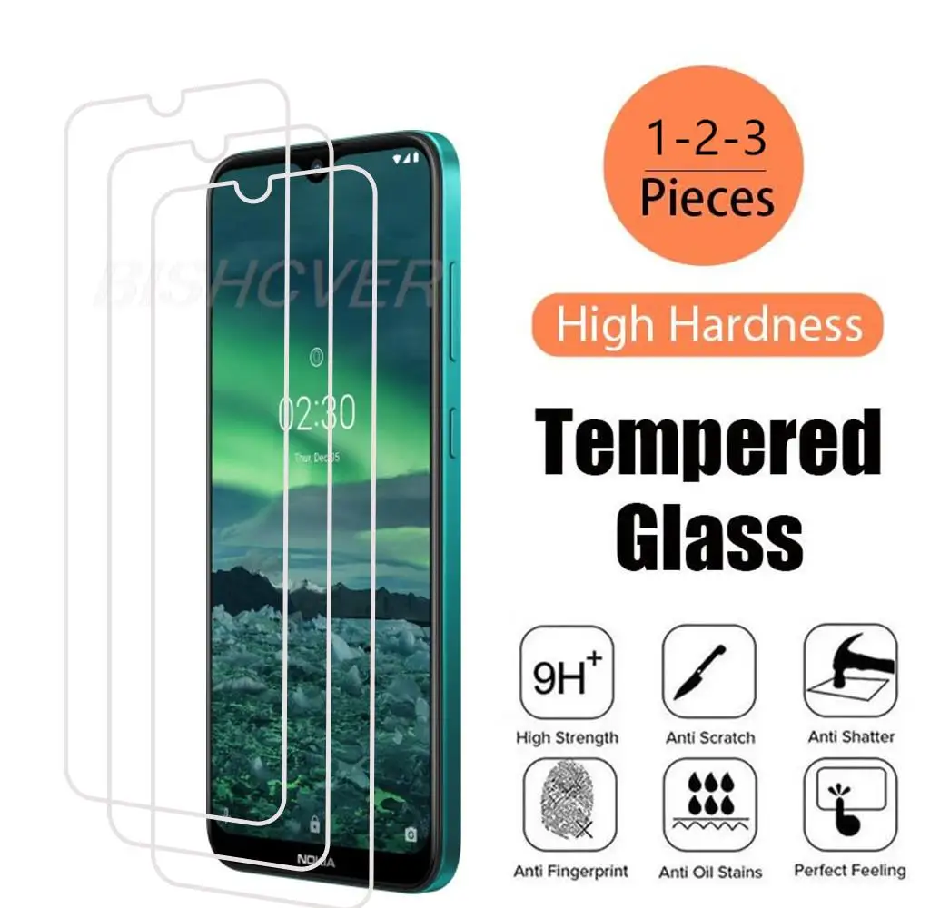 Para Nokia 2,3 6,2 "Vidrio Templado Protector para Nokia 2,3 TA-1211 TA-1214 TA-1206 TA-1209 Protector de pantalla película de la cubierta del teléfono