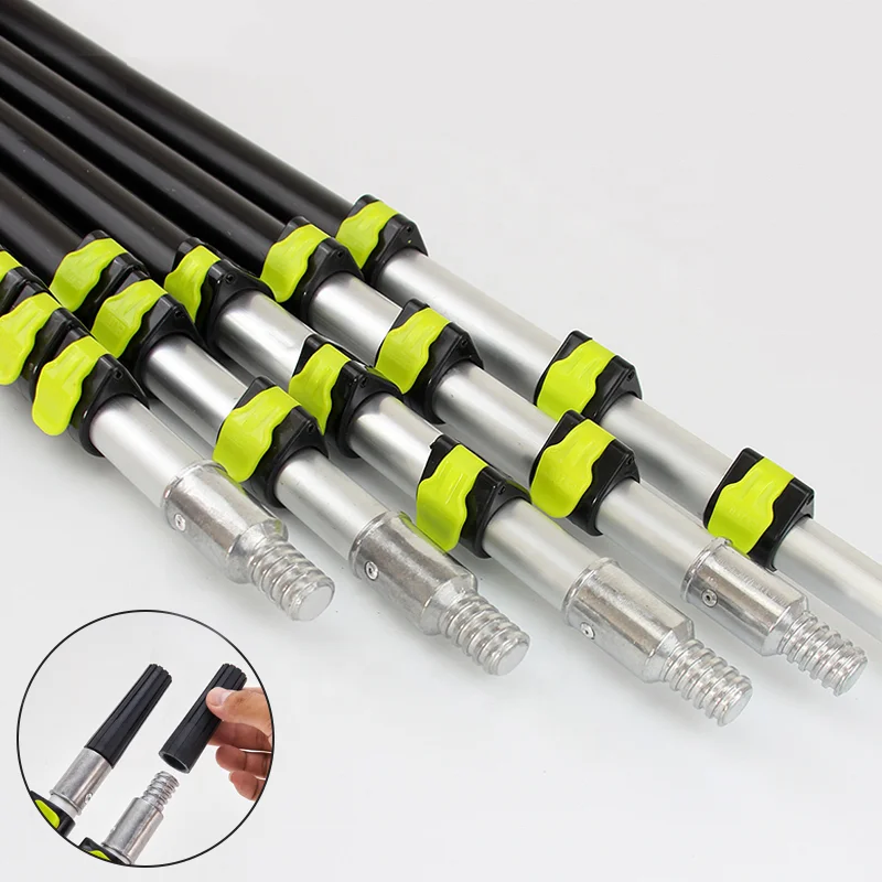 

3.6m Aluminum Alloy Extension Telescopic Decorating Pole Multi-Functional Lightweight With Black Anodization Made Durable Metal
