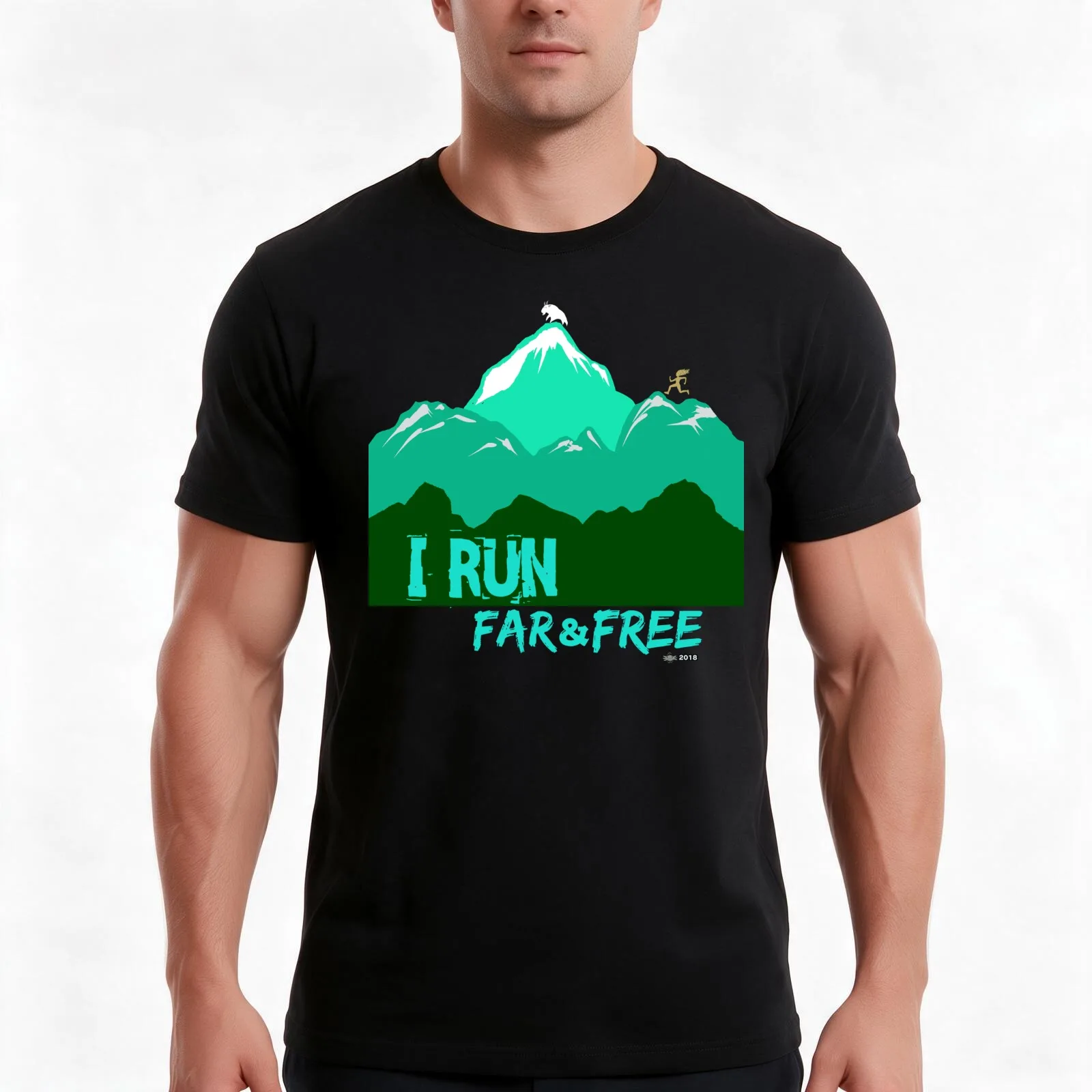 I Run Far and Free - Long Hair Runner T-Shirt, Summer Casual Cotton Tee, Oversized Streetwear Tops, Vintage Graphic Print