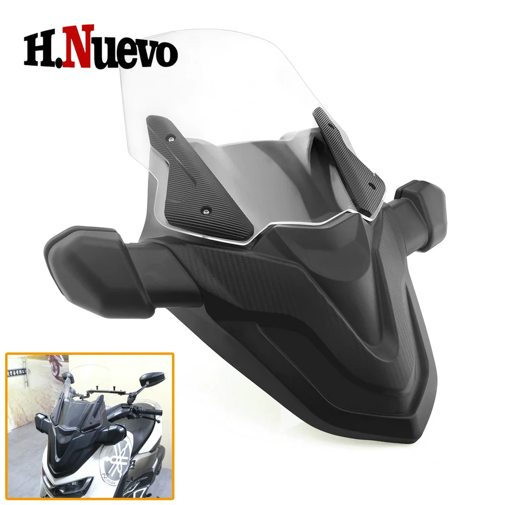 

For Yamaha Nmax125 155 front windscreen fitting contains a front face mask panel and motorcycle rear view mirror 2020-2023