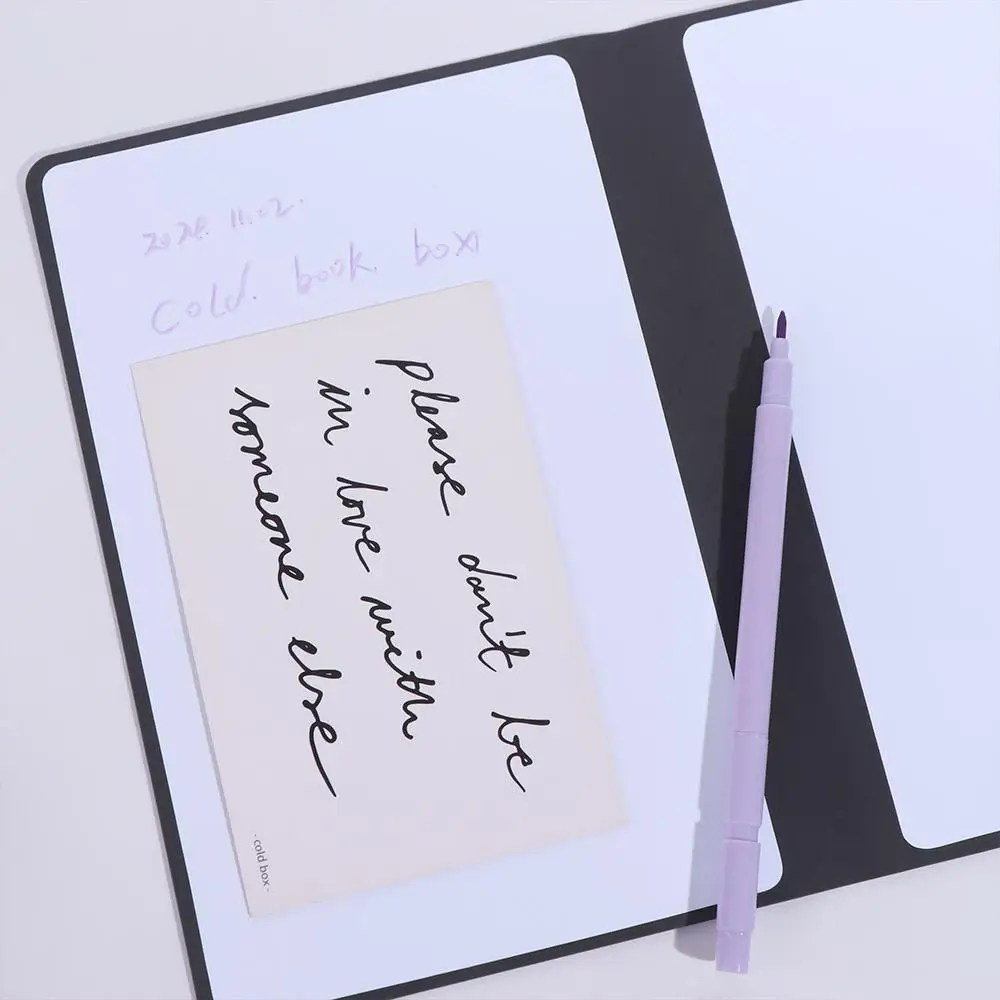 Flexible Remind A5 Whiteboard Notebook Erasing Business Folding Writing Board Message Note Leather Whiteboard Notepad School