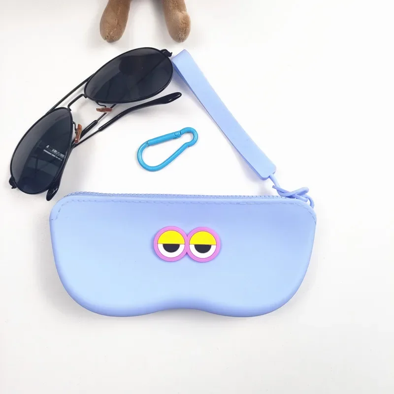 2026 New Portable Waterproof Drop-Resistant Silicone Glasses Case Easy to Store Equipped with Hanging Handle Suitable Travel