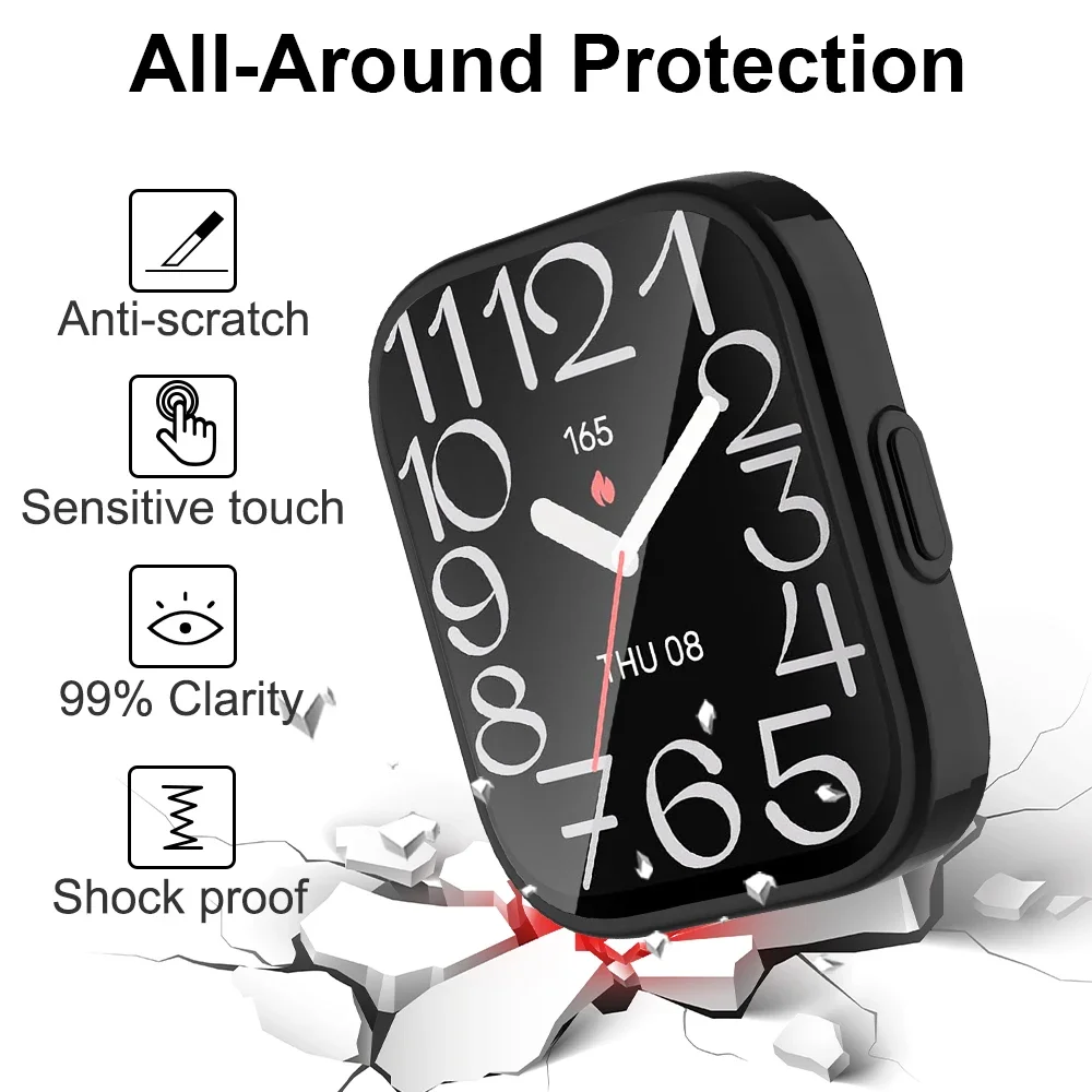 Funda de TPU para Amazfit Bip 5 Unity, Protector de pantalla suave para reloj inteligente, cubierta protectora de parachoques integral para Amazfit Bip 5 Unity