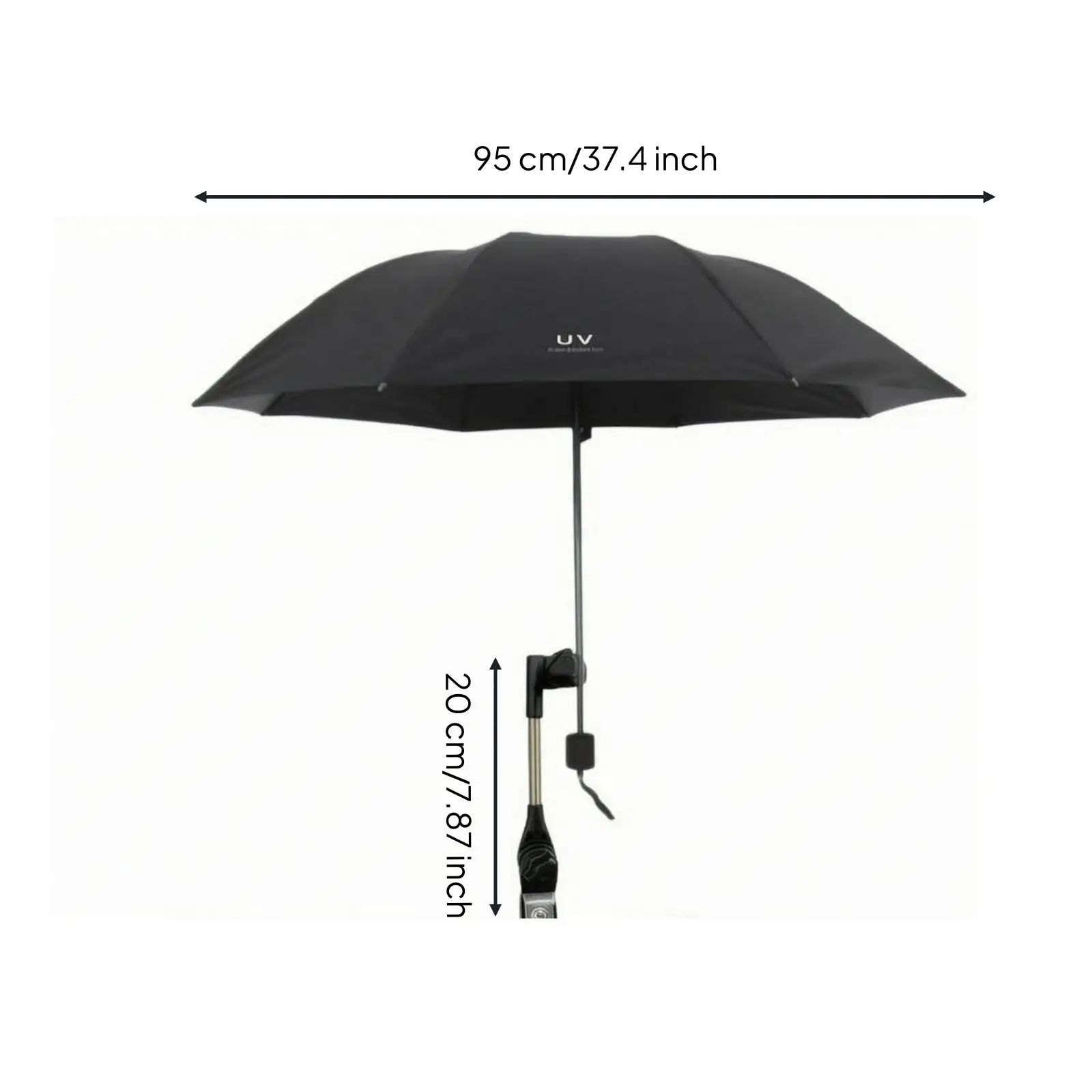 Foldable Outdoor Shade Canopy Anti- Head Umbrella Clamp on Rain Umbrellas for Portable Outdoor Leisure Chair