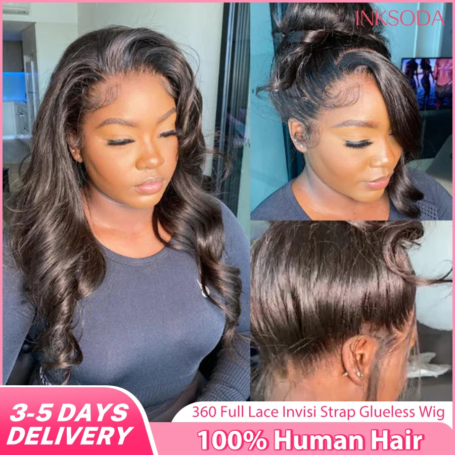 

360 Полный парик шнурка Объемная волна Фронтальные парики Бразильские черные парики из человеческих волос 40 дюймов 360 HD Парики шнурка Невидимый шнурок для женщин