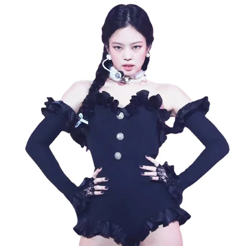 

Jennie Kpop Outfit Stage Dance Costume Rave Festival Clothes Show Gogo Dancer DJ DS Bodysuit Women Pole Dance Clothing