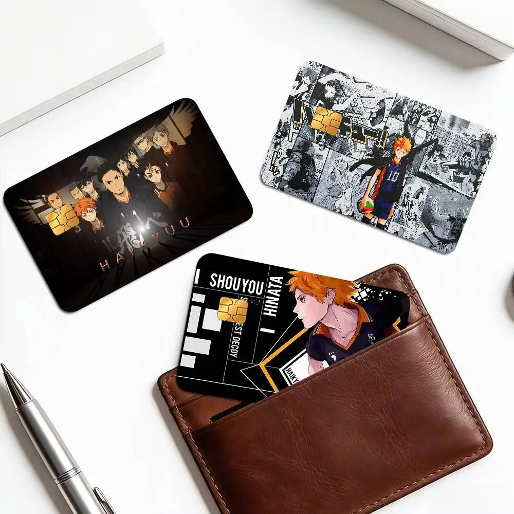 Japanese Anime Haikyuu   Spend or Save Funny Shell Ultra Thin No Fade Sticker Cover Film for Debit Credit Card