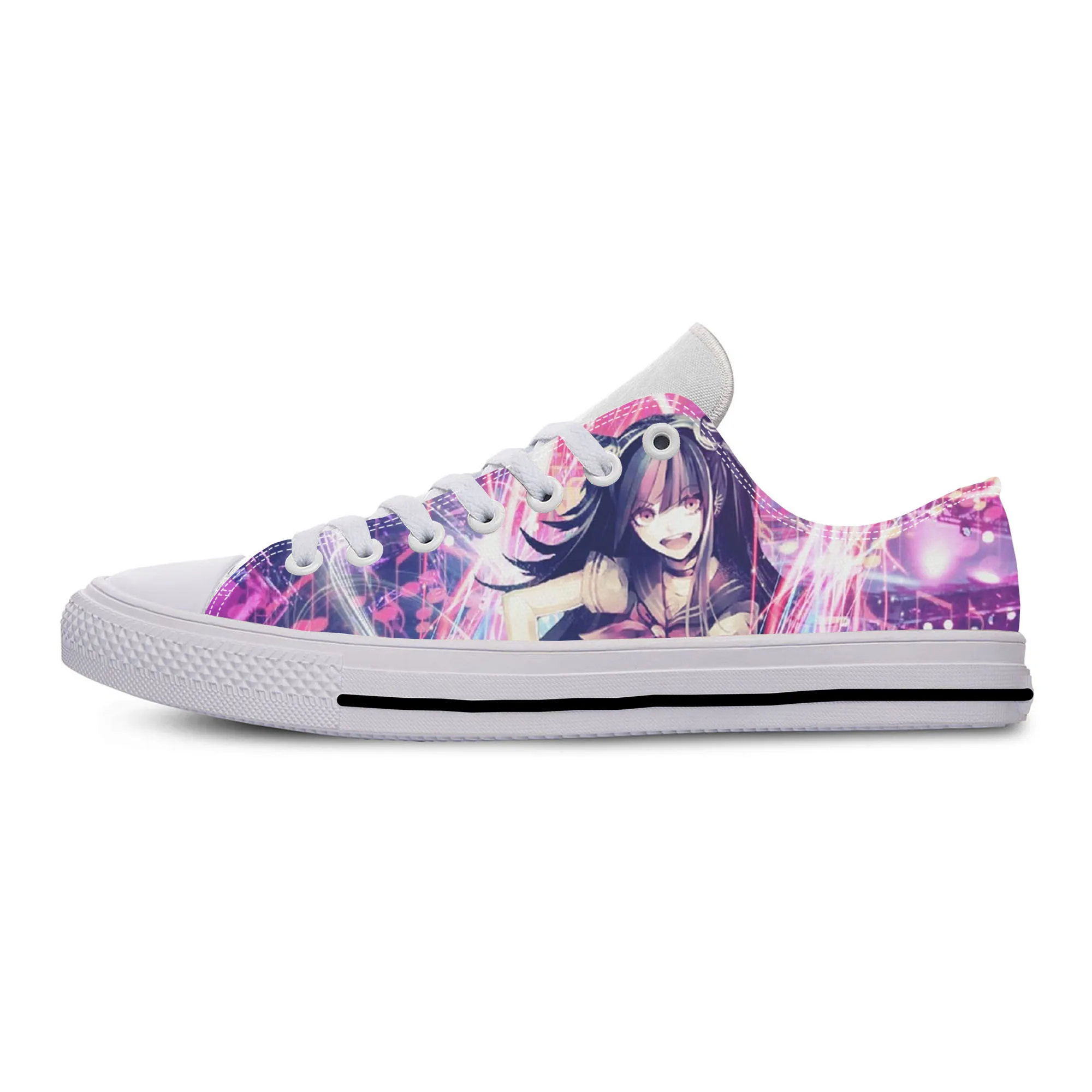 Hot Anime Manga Cartoon Game Danganronpa Mioda Ibuki Casual Shoes Low Top Breathable Board Shoes Lightweight Men Women Sneakers