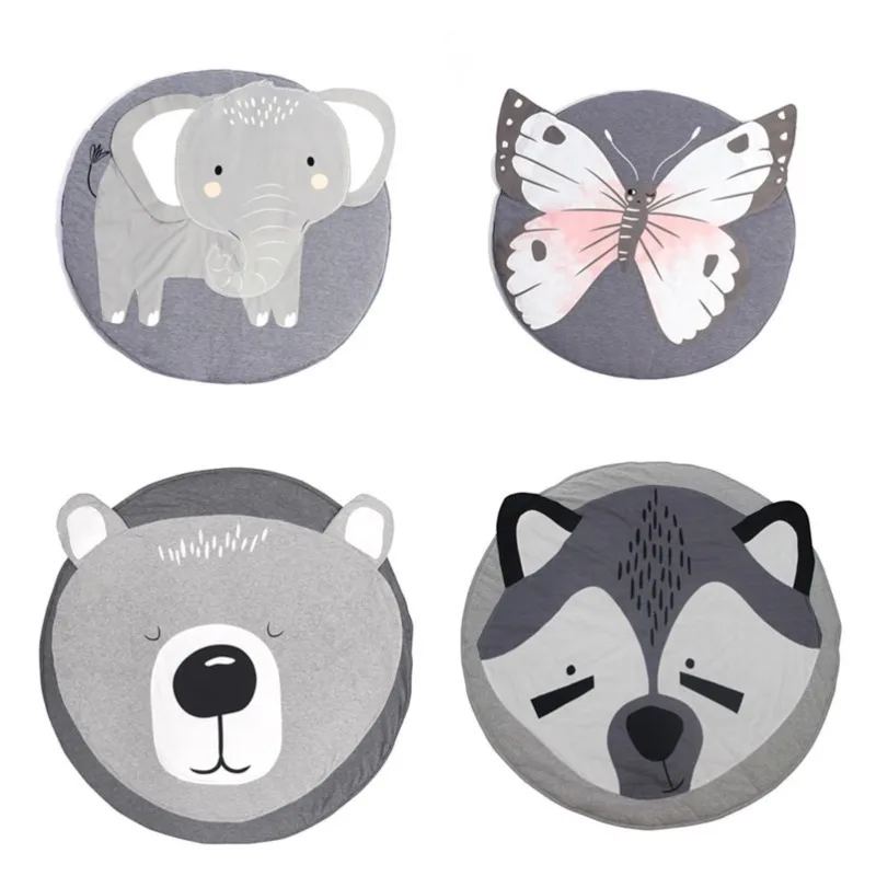 

INS круглый трехмерный ковер с животными, игровое одеяло, детский коврик для ползания, детский коврик для ползания, украшение игрового дома