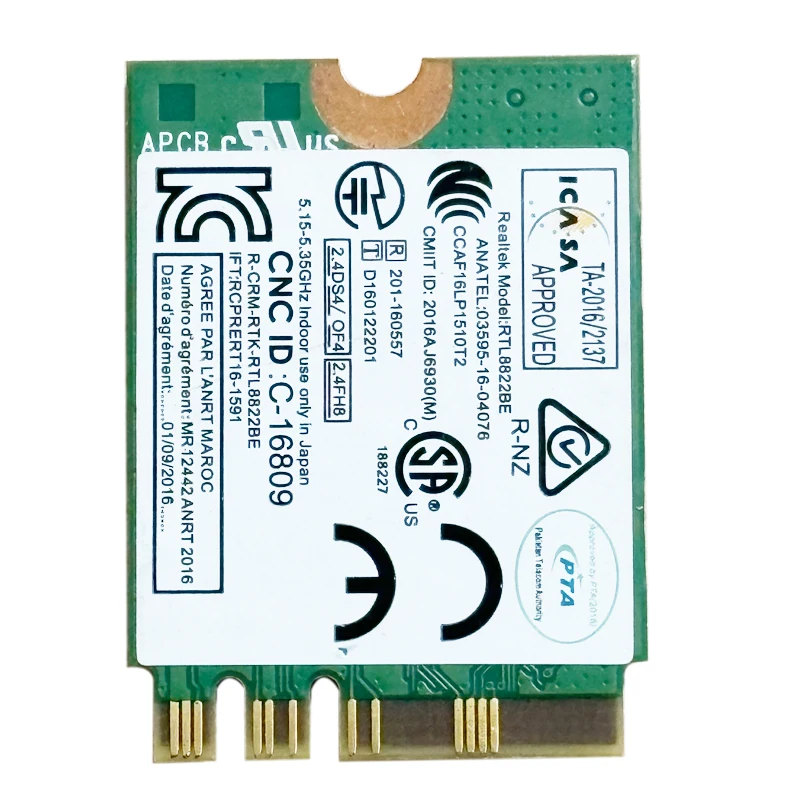 RTL8822BE 802.11ac wlan مع بلوتوث 4.0 متوافق مع Thinkpad E470 E470C E475 E570 E570C E575 P51S S5 T470 T570 X270 WiFi