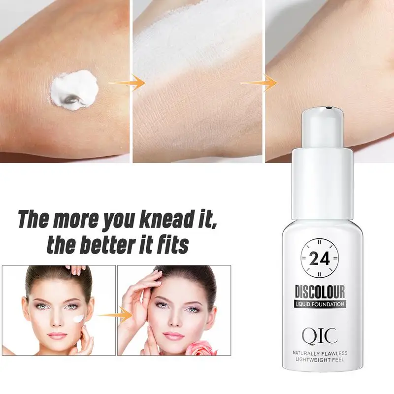 Liquid Face Foundation Color Changing 30ml Full Coverage Face Foundation Waterproof Makeup Foundation For Facial Make Up Liquid